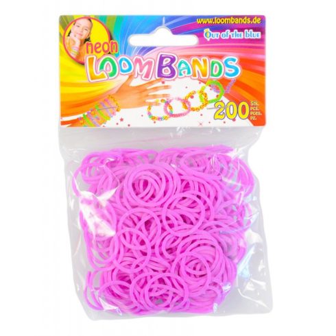 Szilikon gumikarkötő készítő színes gumi csomag 200db-os  - rózsaszín