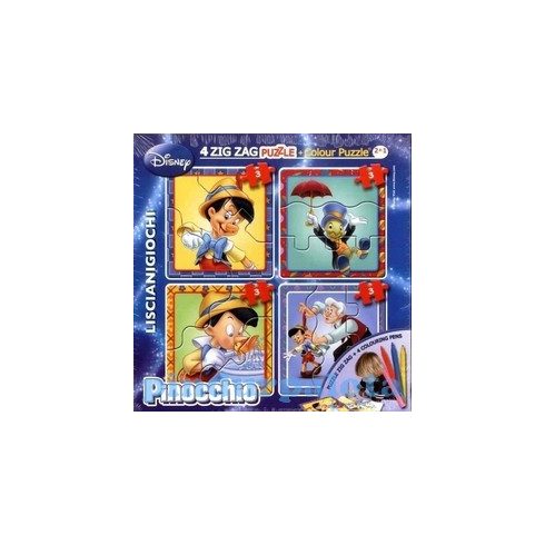 Gyerek Puzzle - Walt Disney Zig Zag Pinocchio Puzzle Color 2in1