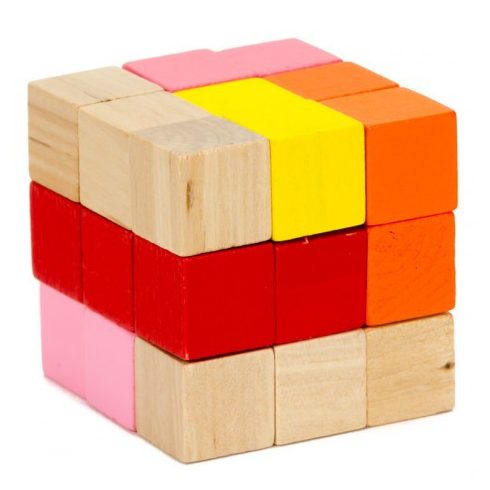 Logikus gondolkodás fejlesztő játékok - Kígyókocka (piros-narancs)