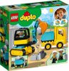 LEGO DUPLO Town 10931 Teherautó és lánctalpas exkavátor