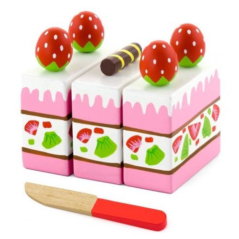Játék élelmiszerek - Epres kocka - játék sütemény