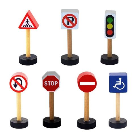 Járművek - Játék közlekedési táblák