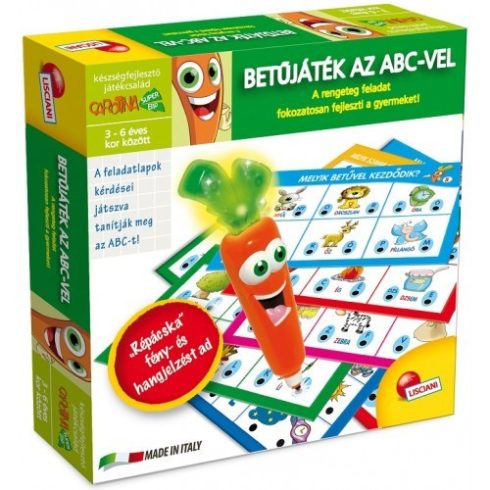 Interaktív játékok gyerekeknek - Interaktív elemes Carotina Betűjáték az ABC-vel