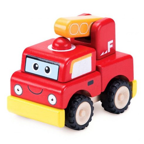 Fa járművek - Szétszedhető játék tűzoltóautó (W)