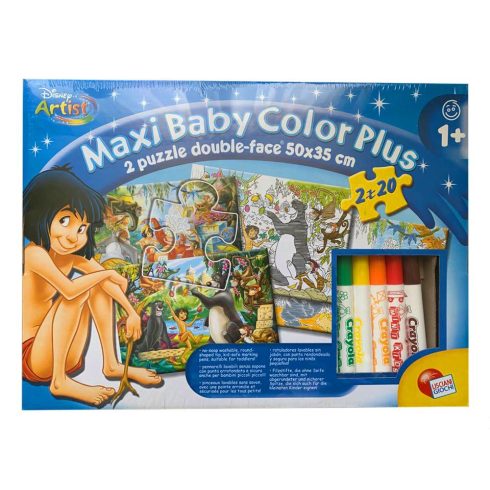 Dzsungel könyve Baby puzzle 2x20 db Crayola Baby filcekkel