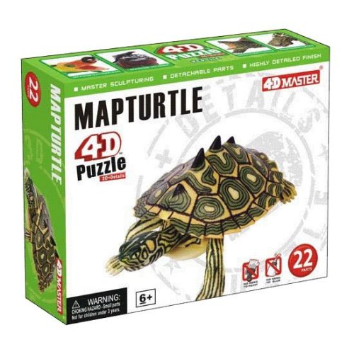 Junior puzzle - 4D puzzle Térképes tarajosteknős