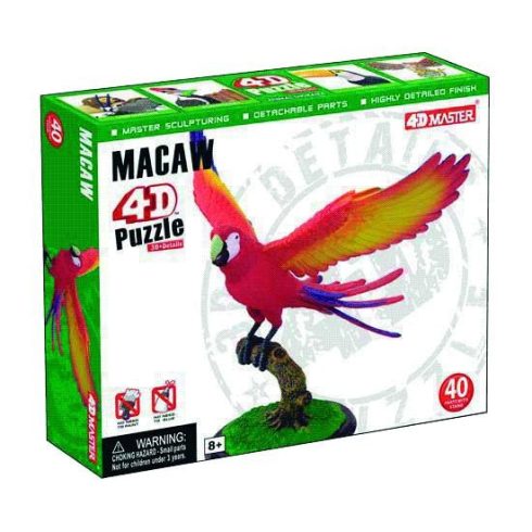 Junior puzzle - 4D Puzzle Vörös Ara papagáj