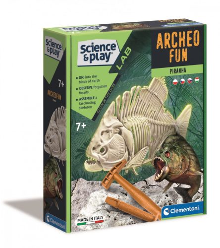Science and Play Világító Piranha régész játék - Clementoni