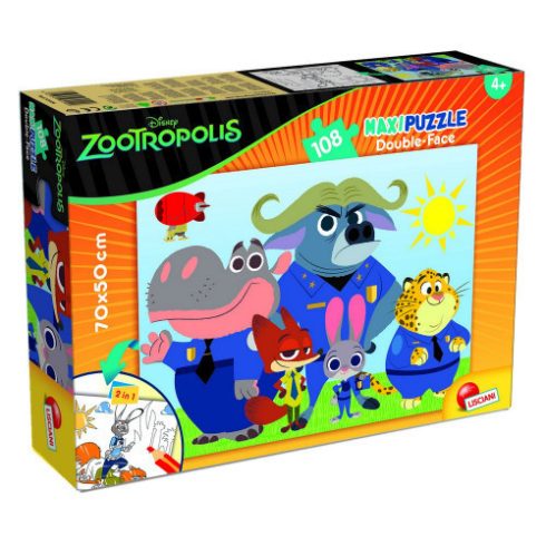 Gyerek Puzzle - Állati nagy balhé - Zootropolis - 108db-os Maxi puzzle