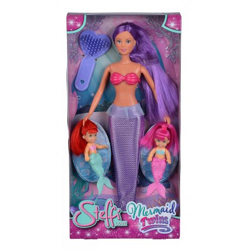 Steffi Love - Sellő ikrek játékbabák - lila Simba Toys