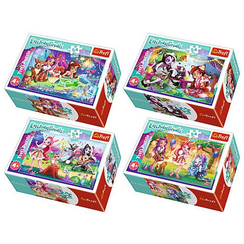 Kirakók gyerekeknek - Enchantimals boldog napjaink 54 db-os mini puzzle - Trefl
