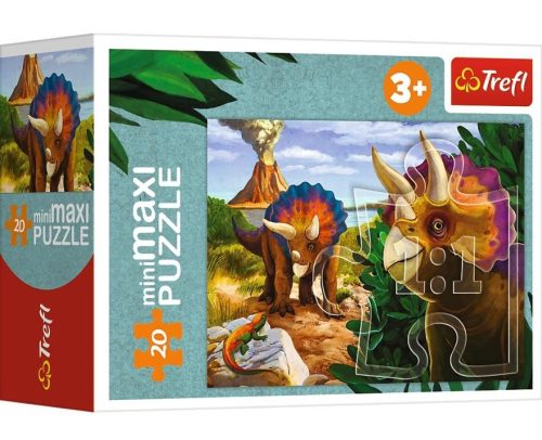 Dinoszauruszok 20 db miniMaxi Puzzle Trefl - Triceratops