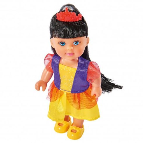 Játékbaba - Műanyag babák - Evi Love baba kicsi hercegnő fekete hajjal