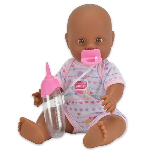 Játékbabák - New Born néger bébi, pisilős, cumival, cumisüveggel
