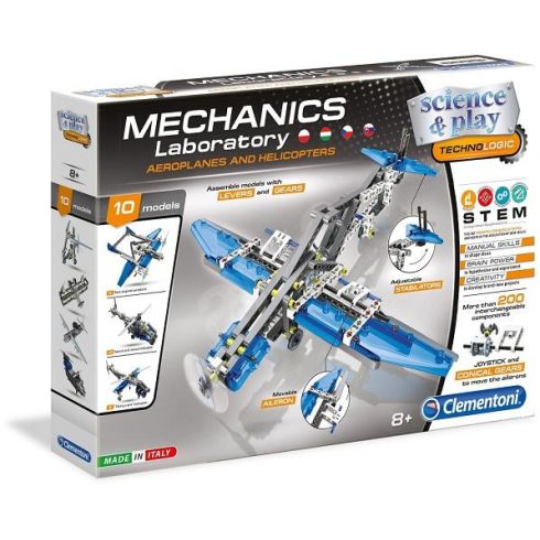 Mechanics Laboratory - 10in1 Repülőgépek, és helikopterek építőjáték - Clementoni