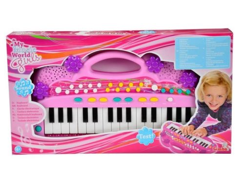 Játék hangszerek gyerekeknek - Szintetizátor kislányoknak 39 cm Keyboard Simba