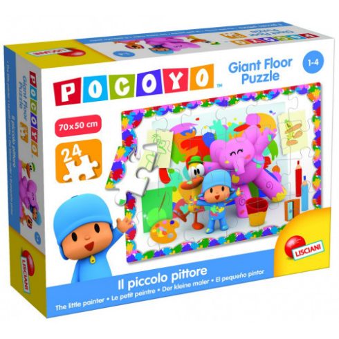 Baby kirakók - Puzzle - Pocoyo földön kirakható puzzle, festenek a barátok mintával