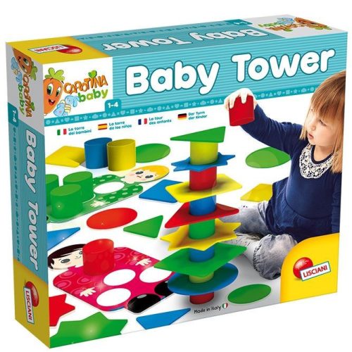 Fejlesztő játékok - Bébi játékok - Carotina Baby Tower Toronyépítő és forma játék Lisciani