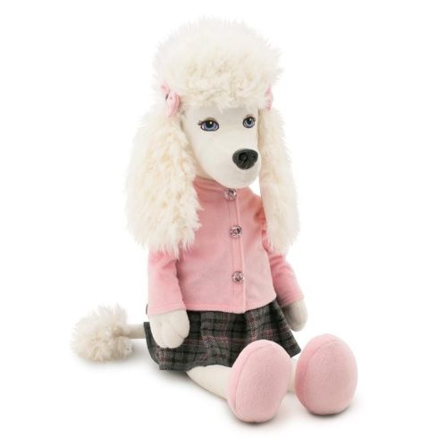 Plüss kutyák - Orange Toys - Julie the Poodle plüsskutya, rózsaszín felsőben, szoknyával