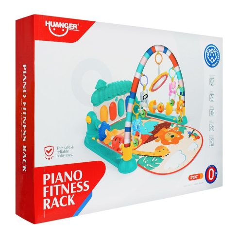 Piano Fitness Rack - Játszószőnyeg bébitornázóval és zongorával 3in1 - Huanger