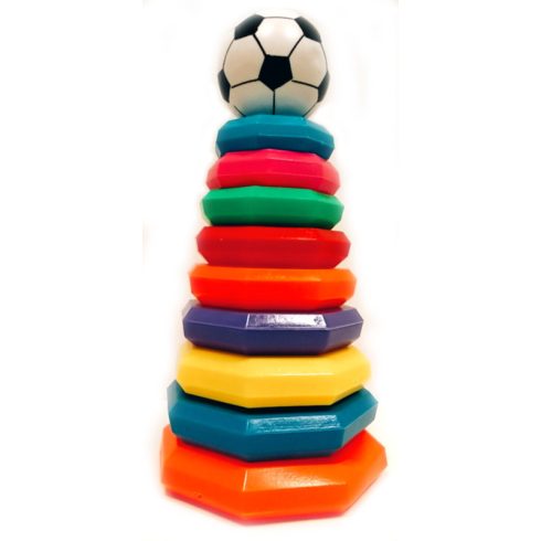 Fejlesztő játékok - Készségfejlesztő torony babáknak focis