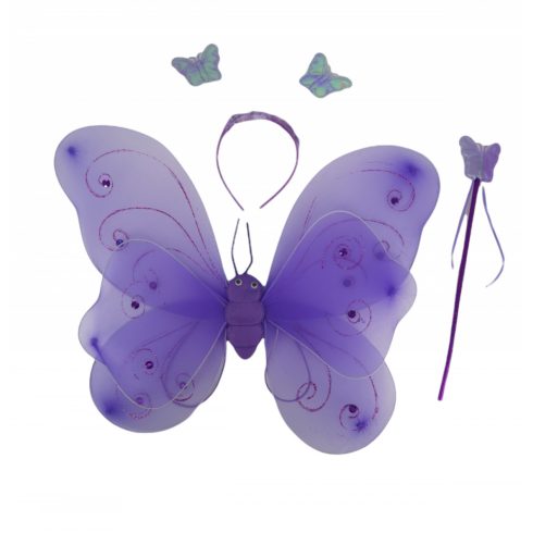 Jelmez pillangószárny lila színben