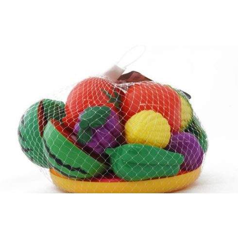 Főzős játékok - Szeletelhető gyümölcsök-zöldségek tányéron