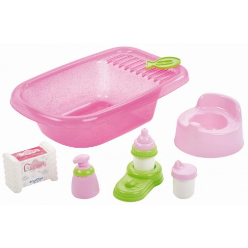 Ecoiffier Játékbaba fürdető készlet - Játék kád, bili, tisztálkodószerek - Simba