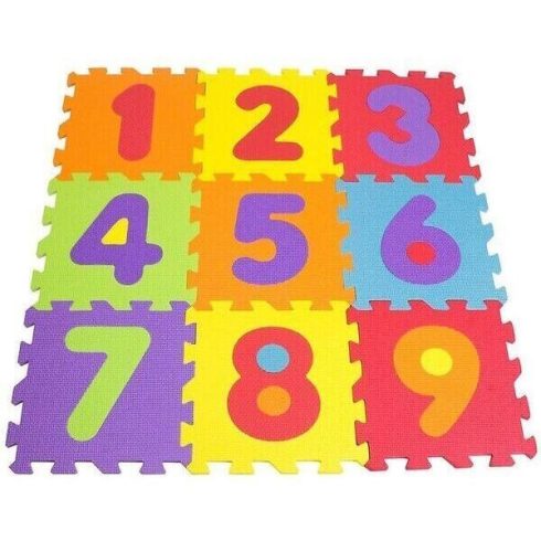 Puzzle szivacs játszószőnyeg 9 db-os