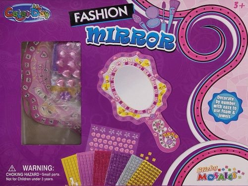 Kreatív játékok lányoknak - Mozaik matrica ragasztós játék - kreatív tükör készítő
