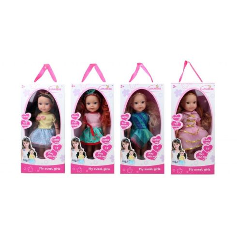 Műanyag babák - Játék hajasbaba 4 féle