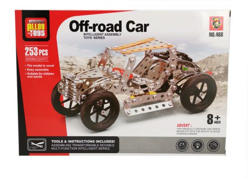 Építőjátékok gyerekeknek - Fém építőjáték, Off-road autó, 253 db-os