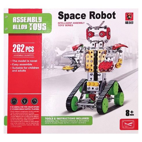 Építőjátékok - Szerelős játékok - Fém robot építő 262 db-os