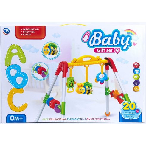 Zenélő fejlesztő játékok babáknak - Baby Gift set Baba játék - Trapéz csörgőkkel