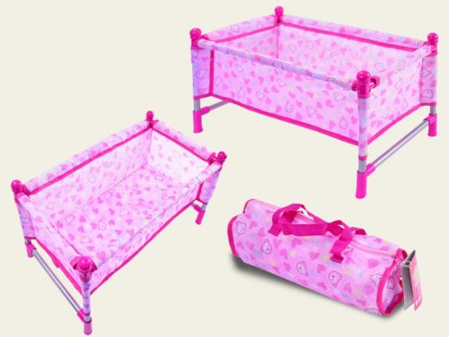 Baba bútorok - Szétszedhető, hordozható játék babaágy