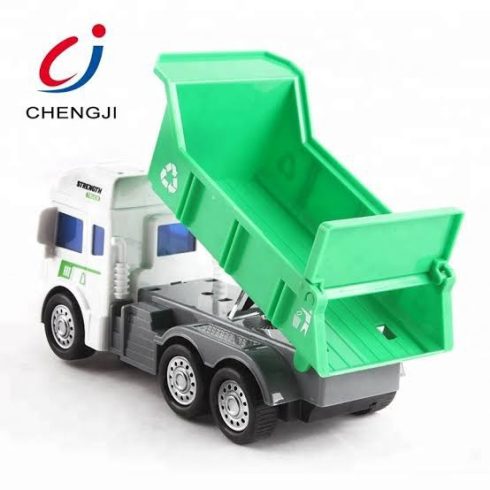 Játék teherautó zöld-fehér billencs