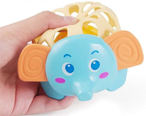 Készségfejlesztő csörgő játékok babáknak - Csörgő, rágóka elefánt vagy oroszlán változatban