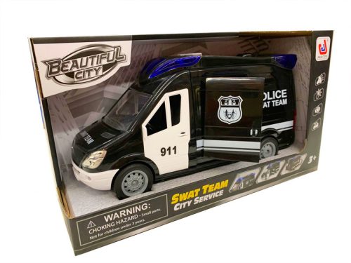 Műanyag járművek - Swat Team Car Toy Rendőr autó fénnyel hanggal