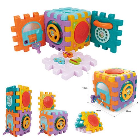 Fejlesztő játékok babáknak - Activity Cube Készségfejlesztő játék kocka babáknak Huanger