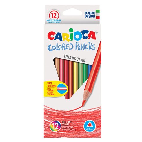 Színes ceruzák - Colored Pencils Háromszög színes ceruza készlet 12db Carioca