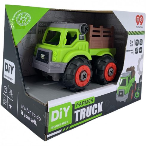 Szerelhető autó gyerekeknek - Játék teherautó zöld