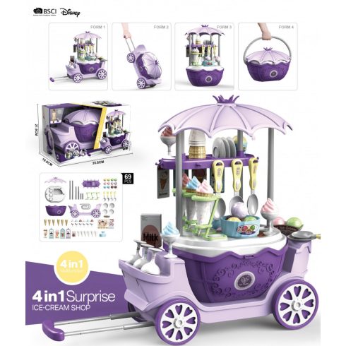 4in1 Ice Cream Shop - Fagyis játék húzós kocsin