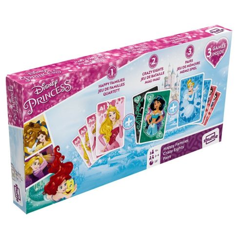 Mesekártyák - Disney Hercegnők 3 kártyajáték díszdobozban - Cartamundi