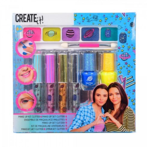 Make-Up 7 db-os szett csillámos színekkel Canenco Create It!