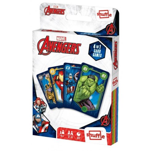 Marvel - Bosszúállók 4 az 1-ben játék kártya - Cartamundi