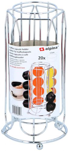 Kávé kapszula tartó 20 db-os fém (Dolce Gusto) - Alpina