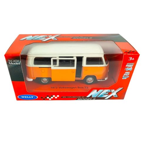 Volkswagen T2 Busz narancssárga - Játékautó - Welly Nex