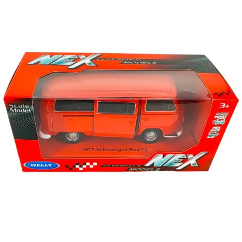 Volkswagen T1 Busz piros - Játékautó - Welly Nex