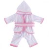 Játékbaba ruha 40-45cm - Fehér, rózsaszín