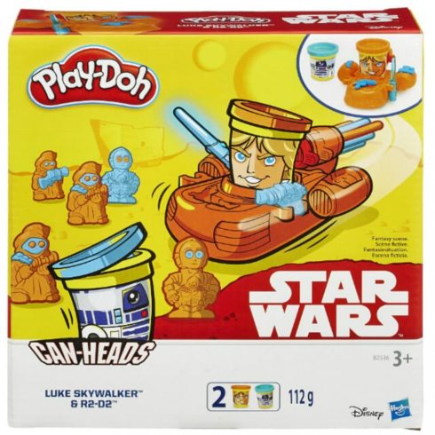 Gyurmák - Play-Doh Star Wars: Luke Skywalker és R2D2 tégelyfej szett